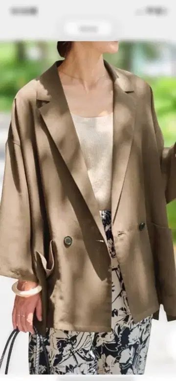 오버 사이즈 더블 버튼 테일러드 자켓