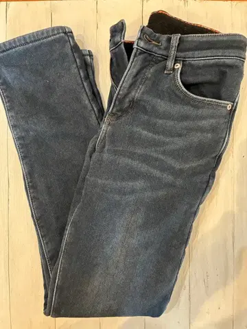 EDWIN 따뜻한 안감 플리스 데님 팬츠 XS