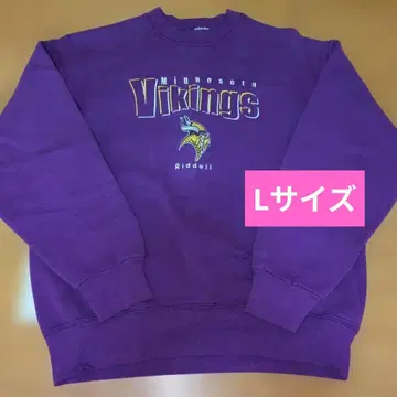 구제 맨투맨 퍼플 프룻 오브 더 룸 바이킹스 자수 USA