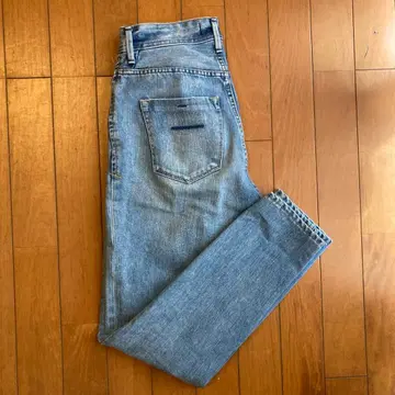 라이트 블루 스트레이트 데님 하이웨스트