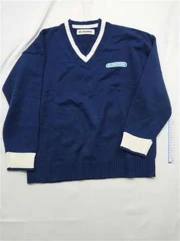 블론드나인 V넥 니트 스웨터 네이비 계열 S 사이즈 남성용