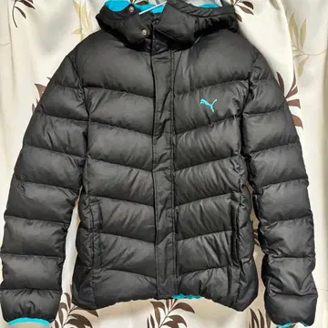푸마 다운 자켓 블랙 블루 사이즈 XL