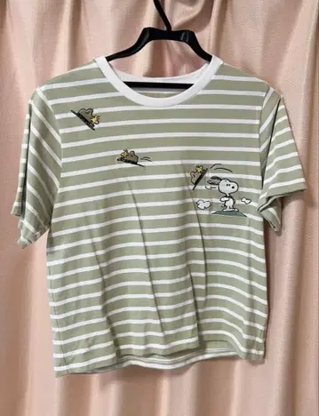 graniph 스누피 콜라보 보더 T셔츠 반팔