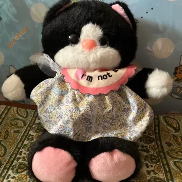 새상품 고양이 봉제 인형 꽃무늬 드레스