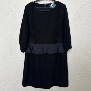 하우피아 긴팔 원피스 허리 리본 포함