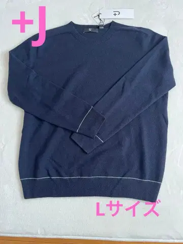 +J 네이비 크루넥 스웨터 L