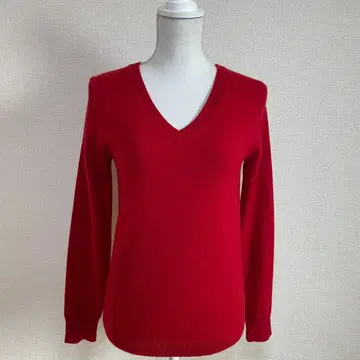 유니클로 UNIQLO 캐시미어 100% 니트 스웨터 M 와인 새상품급