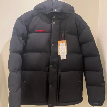 미사용 새상품 MAMMUT 후드 부착 다운 자켓 M 블랙