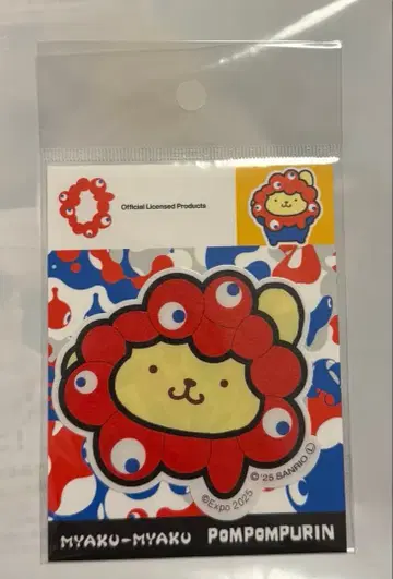 산리오 미야쿠미야쿠 변신 어패럴 스티커 얼굴 폼폼푸딩