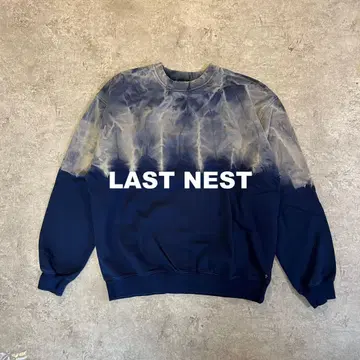 LAST NEST 타이 다이 크루넥 네이비 XL