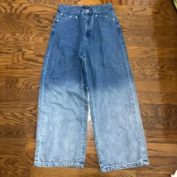 LUCY 와이드 레그 데님 팬츠 그라데이션