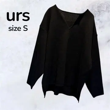 urs 블랙 V넥 스웨터 S