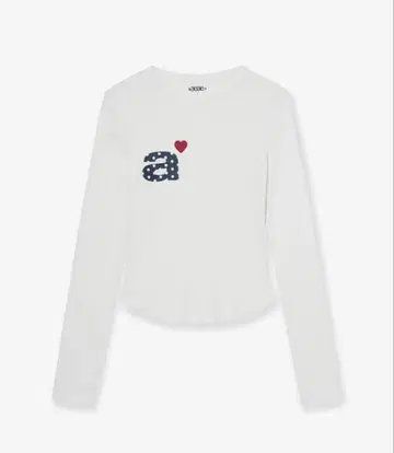 aeae 도트 긴팔 상의 화이트