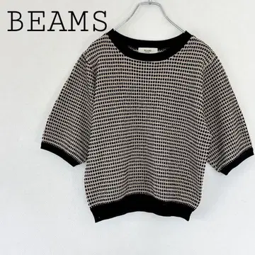 빔즈 반팔 T셔츠 베이지 계열 올 패턴 캐주얼 스트릿 구제 의류