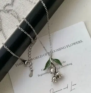 은방울꽃 모티브 실버 925 목걸이