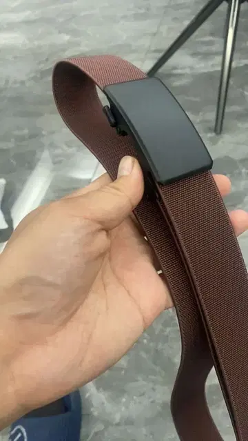 브라운 나일론 벨트 플라스틱 버클