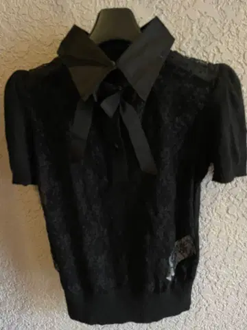 돌체앤가바나 블랙 레이스 반팔 상의