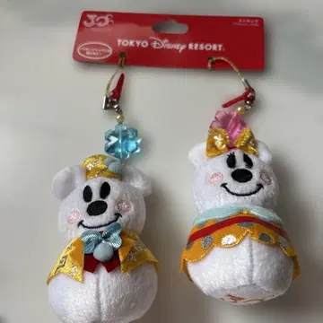 도쿄 디즈니 리조트 스노우 스노우 미키 미니 눈사람 스트랩