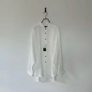 일본제 빈티지 밴드 카라 셔츠 스탠드 카라 화이트 포멀 레트로