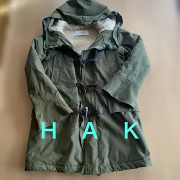HAK 따뜻한 더플 코트 카키색 FREE 사이즈