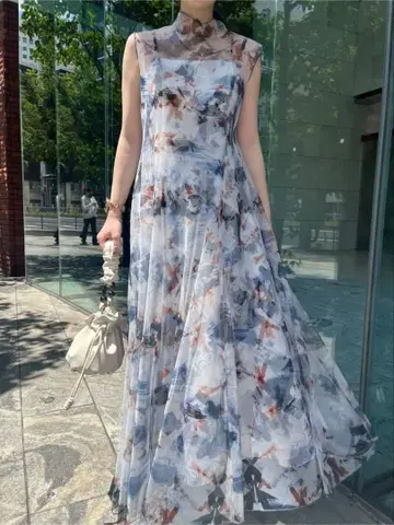 [ COCO DEAL ] 랜덤 프린트 롱 원피스 코코딜