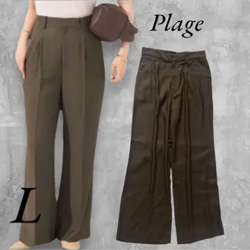 [컨디션 최상] plage 플라주 워셔블 하이웨스트 팬츠 린넨 혼합