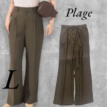 [컨디션 최상] plage 플라주 워셔블 하이웨스트 팬츠 린넨 혼합