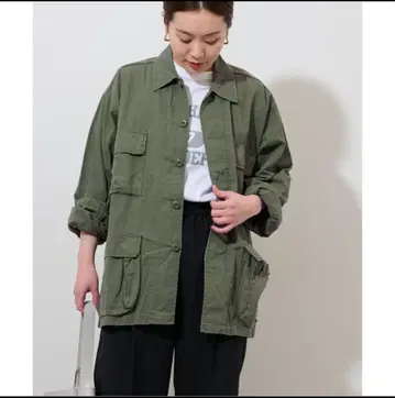 올리브 그린 밀리터리 자켓 M