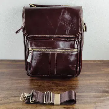 신착 고품질 천연 가죽 메신저 백 소가죽 숄더백, 복수 포켓 부착 대용량