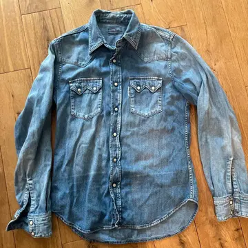 할리우드 런치마켓 blue blue 데님 셔츠 사이즈 2