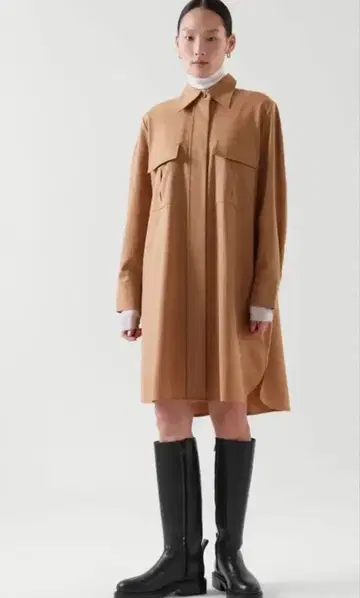 cos 유틸리티 셔츠 드레스