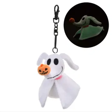 디즈니 제로 봉제 인형 키링 키체인 축광 할로윈