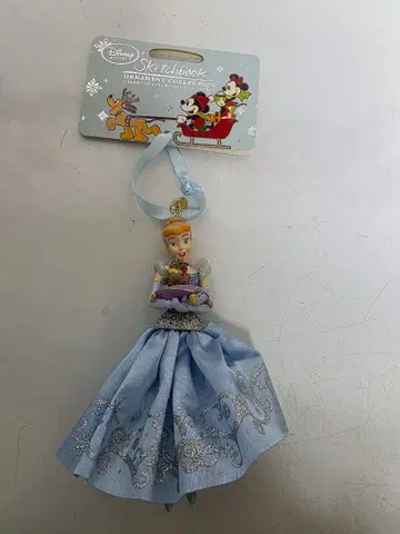 새상품 디즈니 스토어 스케치북 오너먼트 신데렐라 잭 가스