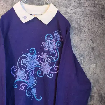 눈꽃 모닝 선 맨투맨 반짝반짝 미국 빈티지 의류 빈티지 90s