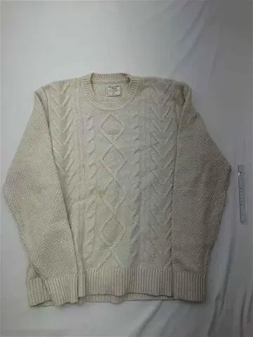 아바크롬비 앤 피치 케이블 니트 스웨터 XXL 남성용 베이지 계열