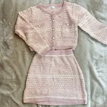 Danich 핑크 계열 트위드 셋업