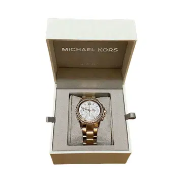 MK 마이클코어스 손목시계 골드 크로노그래프 작동품