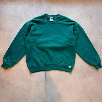 USA제 Russel athletic 무지 맨투맨 그린 L