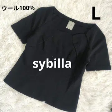 Sybilla 시빌라 반팔 티셔츠 어른 심플 울 100% 일본제 L