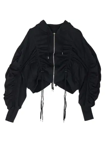 Ameri 볼륨 개더드 집업 후디