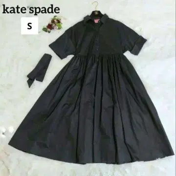극미품 kate spade NY 블랙 셔츠 원피스 반팔 S 벨트