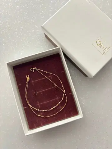 ete 팔찌 골드 더블 체인