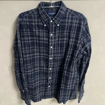 Gymphlex 플란넬 셔츠 네이비 x 그레이 L 일본제 짐플렉스