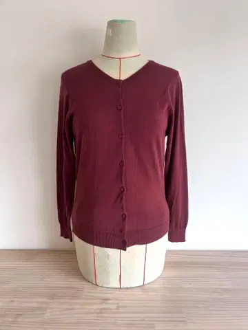 존스메들리/가디건/상의/니트/S/긴팔/코튼/브라운