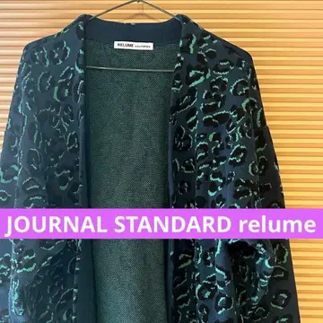 JOURNAL STANDARD relume 레오파드 가디건 블루