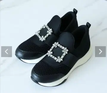 VIVIAN 비쥬 버클 밴딩 슬립온 스니커즈