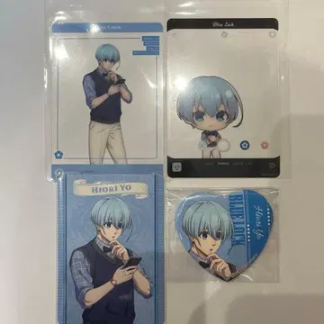 블루 록 도큐 부동산 콜라보 클리어 카드 하트 캔뱃지 효리 요