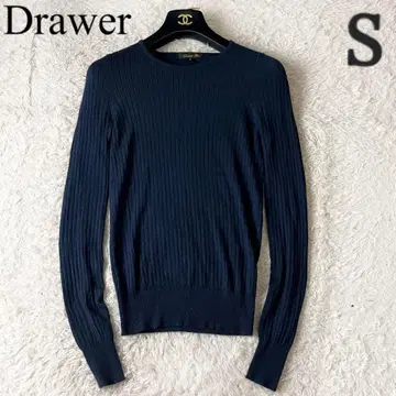 20 드로어 캐시미어 실크 리브 니트 스웨터 네이비 1 S