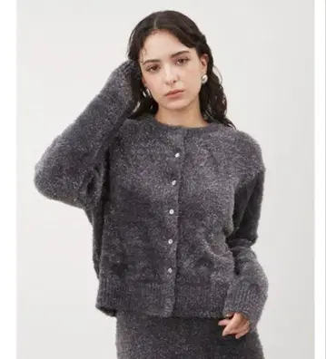 미라 워엔 라메 니트 가디건