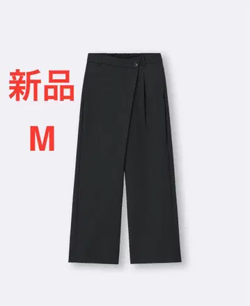 새상품 GU 지유 랩 슬랙스 블랙 M 사이즈